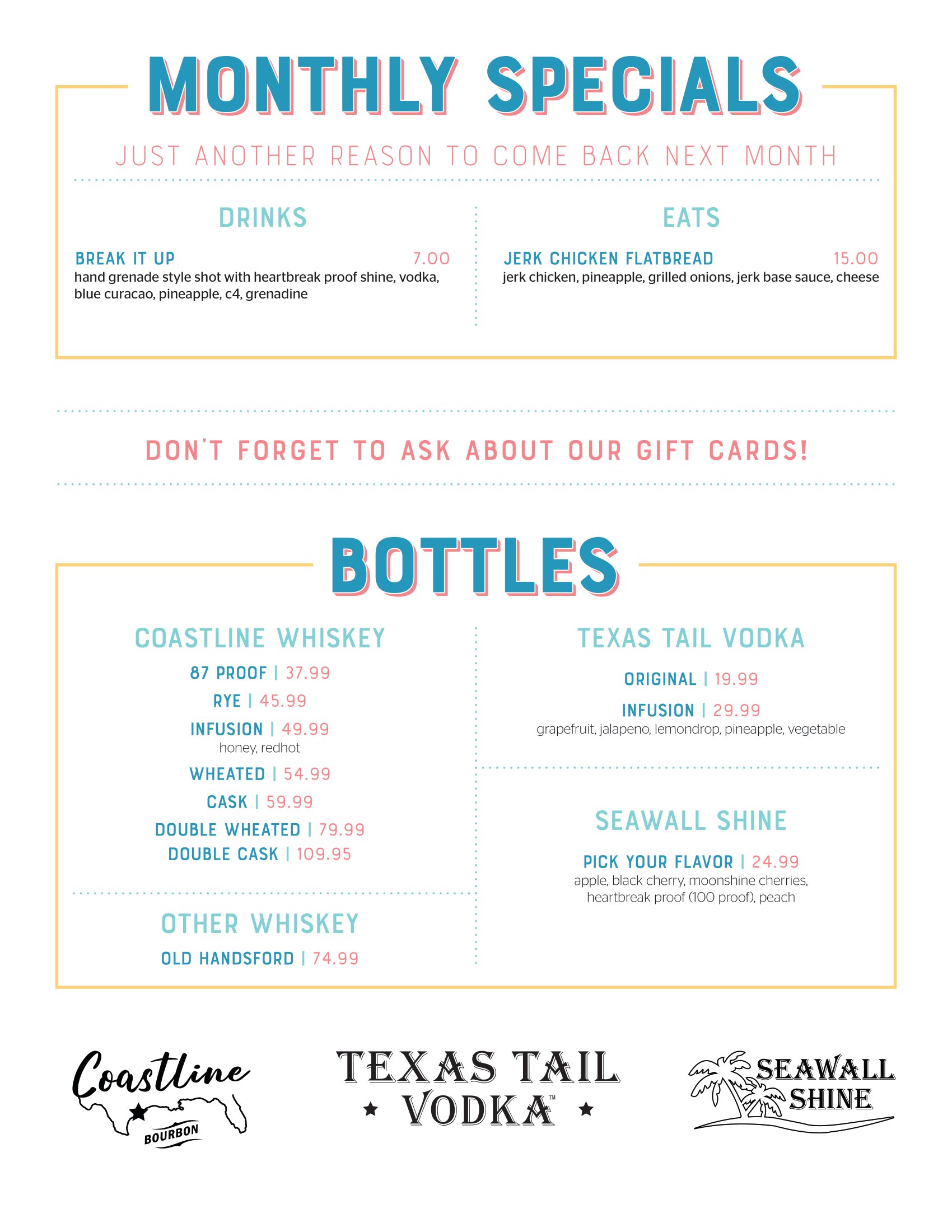 Monthly Specials